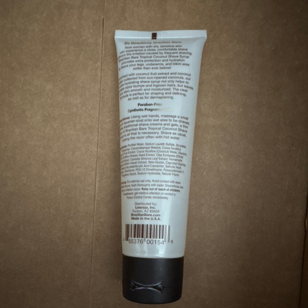 Brazilian Bare Tropical Coconut Shave Syrup 4 fl oz Paraben-Free, Sensitive - Picture 3 of 3
